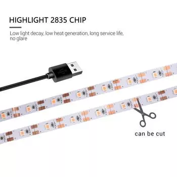 DC 5V USB LED Grow Light Full Spectrum 2m 3m Plant Light Grow LED Strip Phyto Lamp Vegetable Flower Seedling Grow Tent