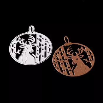 DC-882 Альбом DIY, шаблон для резки, углеродистая сталь, форма для ручного ножа, подвесная форма для ножа с оленем DC-882 серебряный