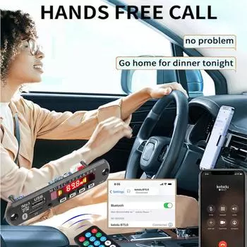 DC 9-12 В Bluetooth 5.0 FM-радио комплект автомобильный MP3 аудио декодер плата приемник 3,5 мм USB AUX WMA WAV формат TF карта комплект для воспроизведения музыки