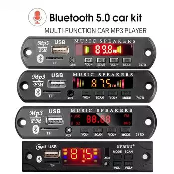 DC 9 В 12 В Bluetooth 5.0 MP3 WMA APE Декодер Плата Handsfree Автомобильный Аудио USB TF FM Радио Переключение Папок MP3 Музыкальный Плеер Динамик