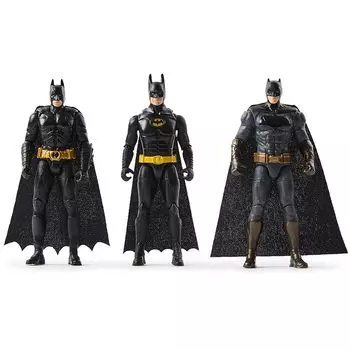DC comics batman 85th anniversary spin master 4 inches action figure special edition 3 packs (Returns & dark knight trilogy BvS) [product] American