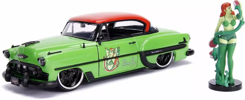 DC COMICS BOMBSHELLS 1953 CHEVY BELL AIR HARDTOP POISON IVY Мини-автомобиль 124 и зелёный