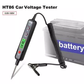 DC/тест сопротивления 0,8 В-100 В детектор цепей HT86 цифровой ЖК-дисплей с фонариком универсальный зонд-ручка диагностические инструменты автомобильный тестер напряжения HT86A чёрный