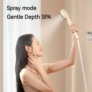 Dd-home Аксессуары для ванной комнаты Черный газовый дождевой туман Увеличение давления водонагревателя Летние душевые насадки Полировка для загородного дома белый