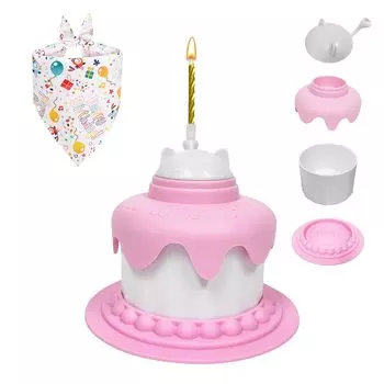 Ddomijoy Pet Birthday Combination Slow Food Консервированная еда на день рождения Торт на день рождения включает в себя HAPPY BIRTHDAY Кормление День рождения Набор для вечеринки Украшения, Кошки,
