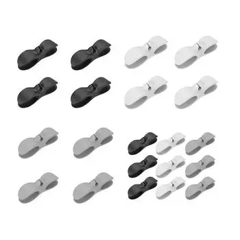 de 4/9 шт. кабельные зажимы практичный резиновый зажим для управления шнуром прочный для жизни R 4Pcs black