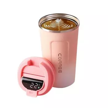 de 510 мл автомобильный стакан для воды герметичный HD LCD вакуумная колба градиентный цвет для дома Off Green