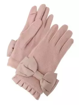 de Apparel Большие перчатки с оборками из ленты розового цвета [Maison Fleur] женские розовый