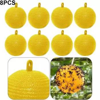 de Ball Fruit Fly Catcher 8 см липкая ловушка для ловли фруктовых насекомых (желтый)