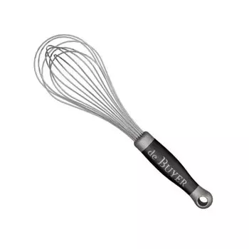de Buyer GOMA Universal Whisk - 11.75” - Ideal for Commercial & Home Kitchens - Designed for Heavy, Frequent Use - Ergonomic & No-Slip Grip - Dishwash