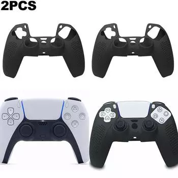 de# Чехол для DualSense Нескользящий мягкий силиконовый чехол для контроллера PS5 (черный)