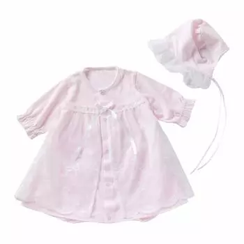 de Diamond Pattern Easy All Baby официальное платье Сделано в Японии для [Creme Coco] (С шляпой/Трапецией) [Материал Весна/Лето] 50-70см (розовый) розовый