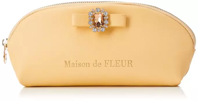 de Косметичка Цветная Бижу Лента Тонкий Мешочек Желтый [Maison Fleur] жёлтый