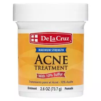 De La Cruz 10% серная мазь максимальной силы - лечение акне, 73,7 г, 1 шт., 1 шт.