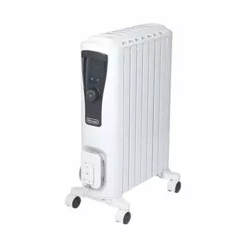 Де Лонги (Делонги) Масляный обогреватель Unicard RHJ65L0712 Электрический обогреватель с нулевым ветром Энергосберегающий обогреватель Трудносухая температура поверхности Приблизительная. 60 Эко-режим