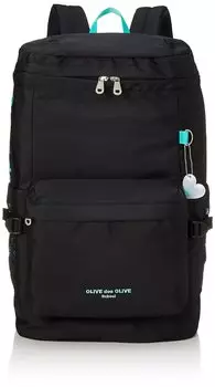 de Olive Logo print рюкзак на молнии 30 л для школы 2K30032 для девочек 11 лет черный x мятный F [Olive School]