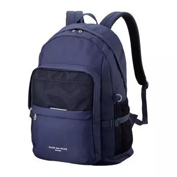 de Olive Сетчатый рюкзак с карманом и дождевиком 2K30048 для девочек 88 Navy x Silver F [Olive School]