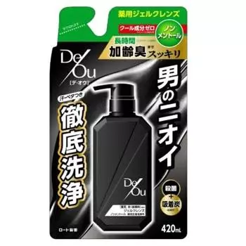 De Ou Medicated Cleansing Wash, сменный блок без ментола, набор из 2 предметов