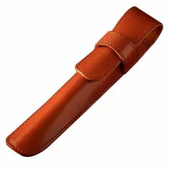 de Pen Case Tochigi Leather Натуральная кожа Сделано в Японии Подставка для перьевой ручки Простая ручная работа R Коричневый [Am Mas] PC-019