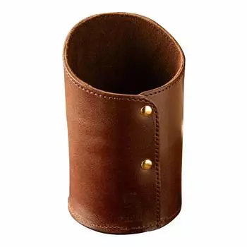 de Pen Holder Tochigi Leather Cylindrical Genuine Leather Made in Japan Accessories Pen Holder Handmade Simple Brown [Am Mas] PH-023