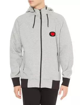 DE ROSA apparel HOODIE HEART GRY L Длинный рукав ПОЛНАЯ МОЛНИЯ