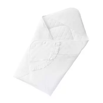 de Rose Lace Ribbon Smooth Baby Афганская пеленка для новорожденных Сделано в Японии 85 x 85 см [Creme Coco] [Формальный/Церемония] (Белый с оттенком)