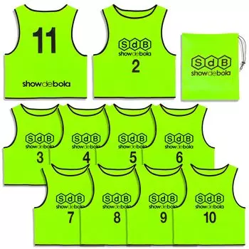 de Show de bola Футбольные нагрудники набор из 10 штук SDB0005 свободный размер [show bola] (нагрудники 2-11) ((4100) Желтый, юниорский (Дж.Ф.))