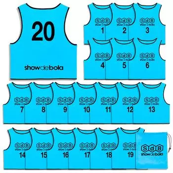 de Show de bola футбольные нагрудники набор из 20 шт. SDB0006 один размер подходит всем для юниоров [show bola] (нагрудники 1-20) ((2200) саксофон, (Дж.Ф.))