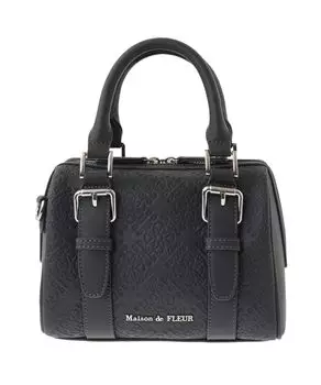 de Сумка FLEUR Монограммная Мини Бостонская Сумка 8A44F0J2100 Угольно-серая [Maison Fleur] Женская