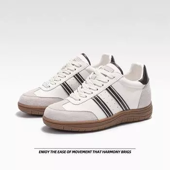 De Training Shoes Women Retro Casual Sneaker Board Shoes Colorblocking Gump Shoes 34 бежевый