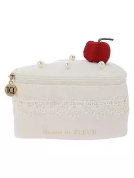 де Вишневый Треугольный Кошелек Слоновая Кость [Maison Fleur]