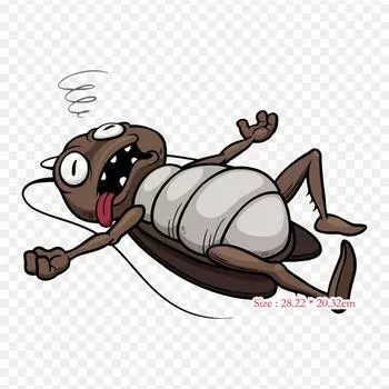 Dead Bug мультфильм таракан насекомое термопереносная печать виниловые нашивки наклейки для одежды DIY аппликации моющиеся нашивки