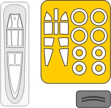 Dead Design Models Nakajima Type 97 Fighter Otsu Type Vacuum Mask Seal Plastic Model Parts DDMCM72017 1/72 Canopy/Painted (For Hasegawa)
