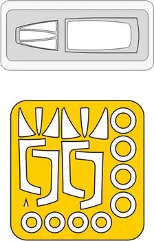 Dead Design Models North American Super Saber Open State Vacuum Mask Seal Plastic Model Parts DDMCM72025 1/72 F-100D Canopy/Painted (For Italeri)