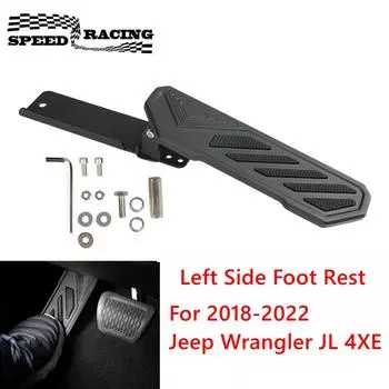 Dead Pedal Driver Foot Rest Left Side Kick Panel For Gladiator JT Anti-Slip For 2018-2025 Jeep Wrangler JL JLU 4XE чёрный