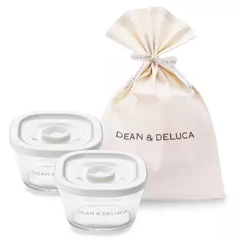 DEAN & DELUCA 2 стеклянных контейнера Подарочный контейнер для хранения Подарочный 110 мл x 2