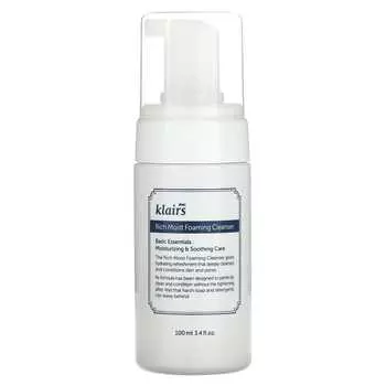 Dear, Klairs, очищающая пенка Rich Moisture, 3,4 жидких унции (100 мл)