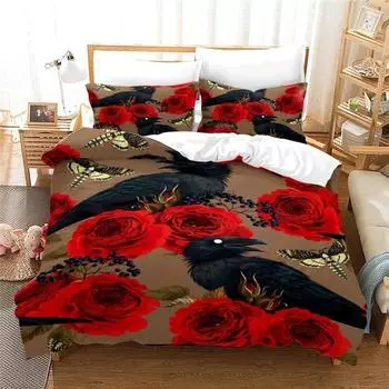 Death s Head Hawk Moth 3D Duvet Cover Set with Pillowcase Bedding Set Single Double Twin Full Queen King Size for Bedroom Decor 135x200cm
