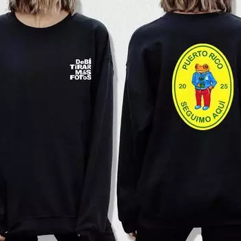 Debi Tirar Mas Fotos Album 2025 Толстовка Frog DTMF Графические толстовки с капюшоном 2-сторонний принтованный свитер унисекс с длинным рукавом толстовки S чёрный