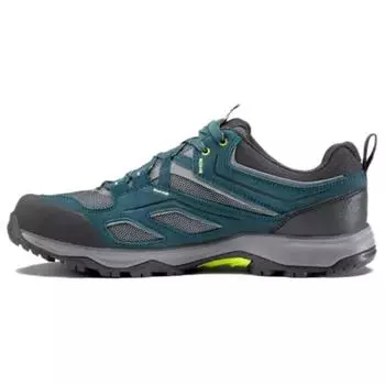 DECATHLON MH100 Round Toe Waterproof Hiking Wear-Resistant Breathable Low-Top Outdoor Functional Shoes for Men in Grey-Green 39