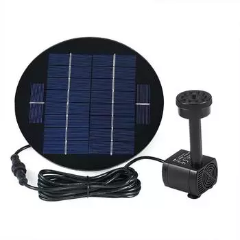 Decdeal 9V 1,5W Солнечная панель Солнечная батарея Фонтан Погружной бесщеточный водяной насос Комплект для птиц 1.5W чёрный