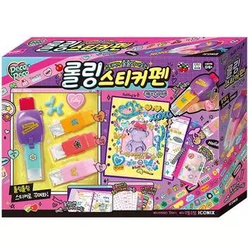 Deco Deco Rolling Sticker Pen Deluxe Kit Dakku, популярный персонаж в Корее
