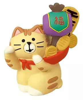 DECOLE concombre Lucky Lucky Cat Lucky Cat Miniature Lucky Cat Can be displayed all year round Good Luck Goods Cat Cat Cat ZCB-28947