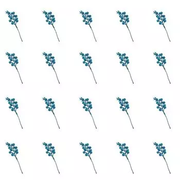 Decorated With Sparkling Flower Accessories Christmas Wreaths Tree Decorations 20PC One Size синий