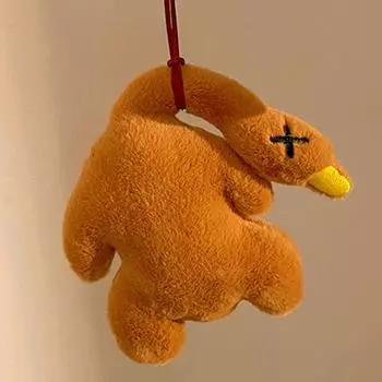 Decoration Roast Duck Plush Toy Keychain Animal Roast Duck Plush Key Ring Jewelry Gift 11cm style 1