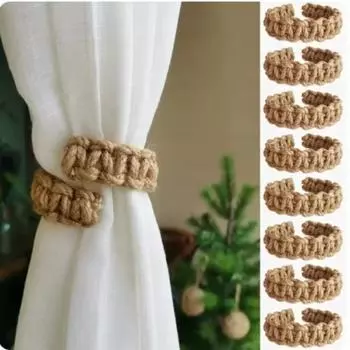 Decorative Braided Curtain Tiebacks Elegant Rope Holdbacks for Bedroom Home Decor Easy Installation for Curtains and Drapes