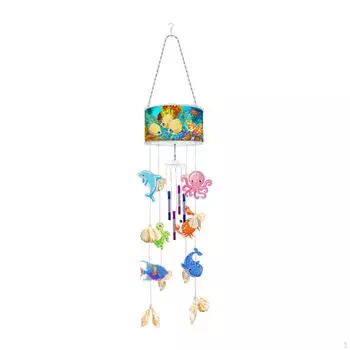 Decorative DIY Wind Chime Blue Dreamy Sea Chime, Indoor Outdoor Garden Cartoon