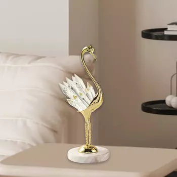 Декоративная статуэтка лебедя, коллекционная настольная скульптура животного для входа Style A