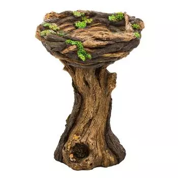 Decorative Tree Stump Bird Bath Decoration for Fairy Garden Balcony Birdbath