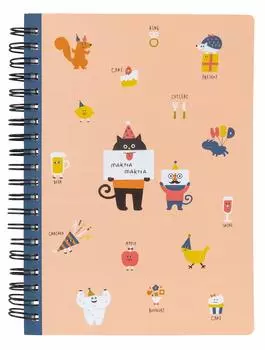 Decore B6 ring notebook party 140 x 182 units approx. (mm)